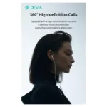 Hands Free Stereo Devia EM107 A2 USB C Kintone Λευκό | Shopin.gr