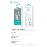 Hands Free Stereo Devia EM107 A2 USB C Kintone Λευκό | Shopin.gr