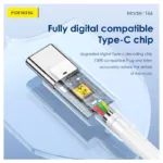 Hands Free Stereo Foneng T66 USB C Λευκό | Shopin.gr