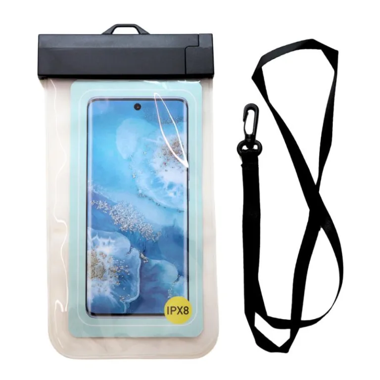 Waterproof Θήκη inos για Smartphones έως 6.9" Διάφανο-Μαύρο | Shopin.gr