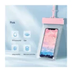 Waterproof Θήκη inos για Smartphones έως 6.9" Διάφανο-Ροζ | Shopin.gr