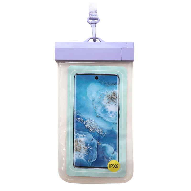 Waterproof Θήκη inos για Smartphones έως 6.9" Διάφανο-Λιλά | Shopin.gr