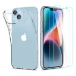 Θήκη TPU Spigen Liquid Crystal (1 τεμ.) & Tempered Glass TR Slim (2 τεμ.) Apple iPhone 14 Plus Crystal Pack Διάφανο | Shopin.gr