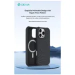 Θήκη TPU Shock Proof Devia Magnetic Apple iPhone 16 Pro Max Ripple Μαύρο | Shopin.gr