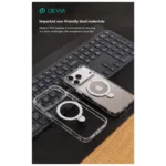 Θήκη TPU & PC Shock Proof Devia Magnetic Apple iPhone 17 Pro Max Clean με Stand Διάφανο | Shopin.gr
