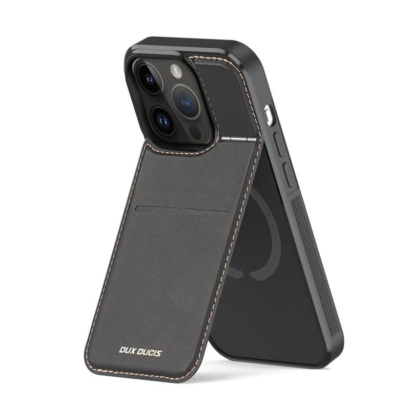 Θήκη Δερμάτινη Dux Ducis Rafi Mag 3 σε 1 MagSafe RFID Blocker Apple iPhone 14 Pro Max με Stand Μαύρο | Shopin.gr