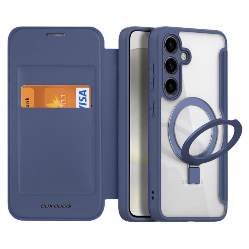 Θήκη Flip Dux Ducis Skin X Pro Wallet με Μαγνητικό Stand Samsung S921B Galaxy S24 5G Μπλε | Shopin.gr