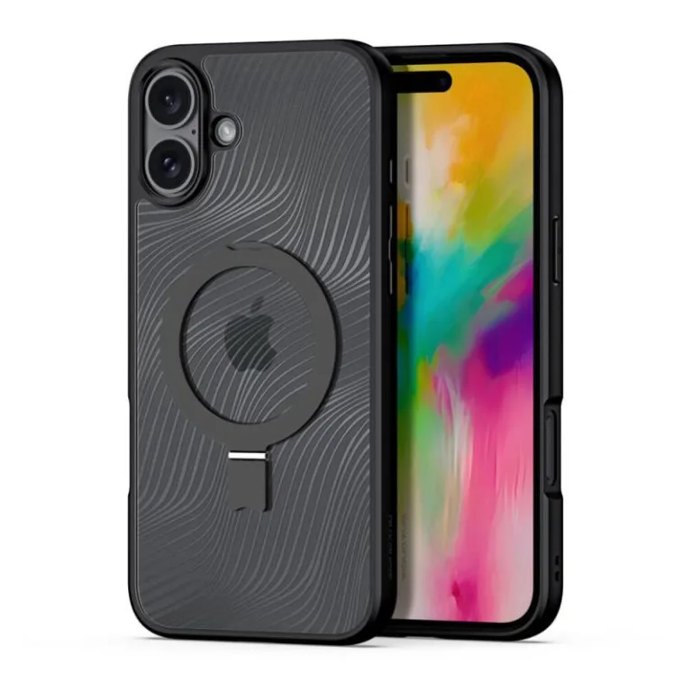 Θήκη TPU & PC Dux Ducis Aimo Magnetic MagSafe με Stand Apple iPhone 16 Μαύρο | Shopin.gr