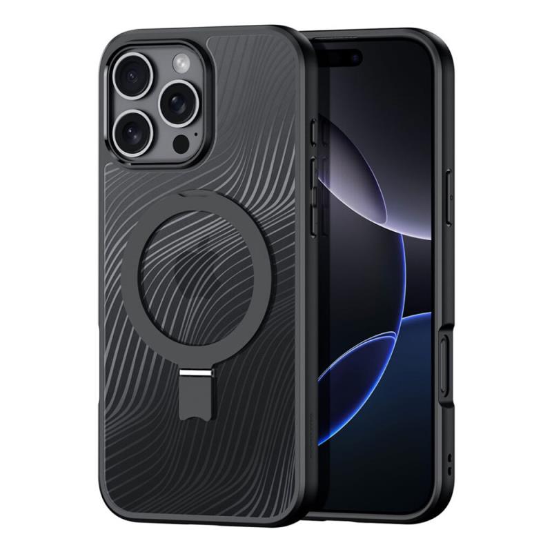 Θήκη TPU & PC Dux Ducis Aimo Magnetic MagSafe με Stand Apple iPhone 16 Pro Max Μαύρο | Shopin.gr