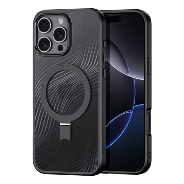 Θήκη TPU & PC Dux Ducis Aimo Magnetic MagSafe με Stand Apple iPhone 16 Pro Max Μαύρο | Shopin.gr