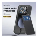 Θήκη Δερμάτινη Dux Ducis Rafi II Mag 3 σε 1 MagSafe RFID Blocker Apple iPhone 16 Pro Max με Stand Μαύρο | Shopin.gr