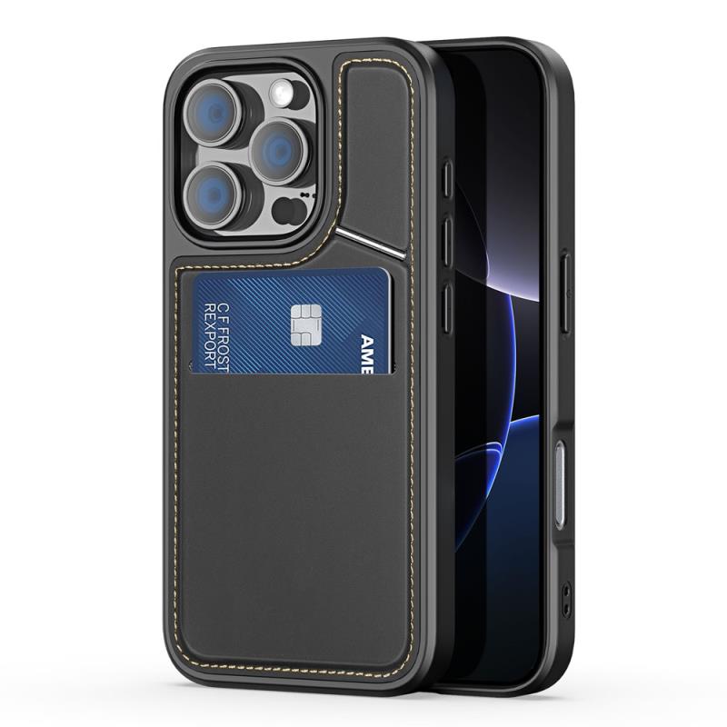Θήκη Δερμάτινη Dux Ducis Rafi II Mag 3 σε 1 MagSafe RFID Blocker Apple iPhone 16 Pro Max με Stand Μαύρο | Shopin.gr