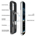 Θήκη TPU & PC Dux Ducis Yind Magnetic MagSafe Apple iPhone 17 Pro Max (Open Ring Version) Μαύρο | Shopin.gr