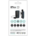 Ακουστικό Bluetooth iPro RH120 Retractable Μαύρο-Μπλε | Shopin.gr