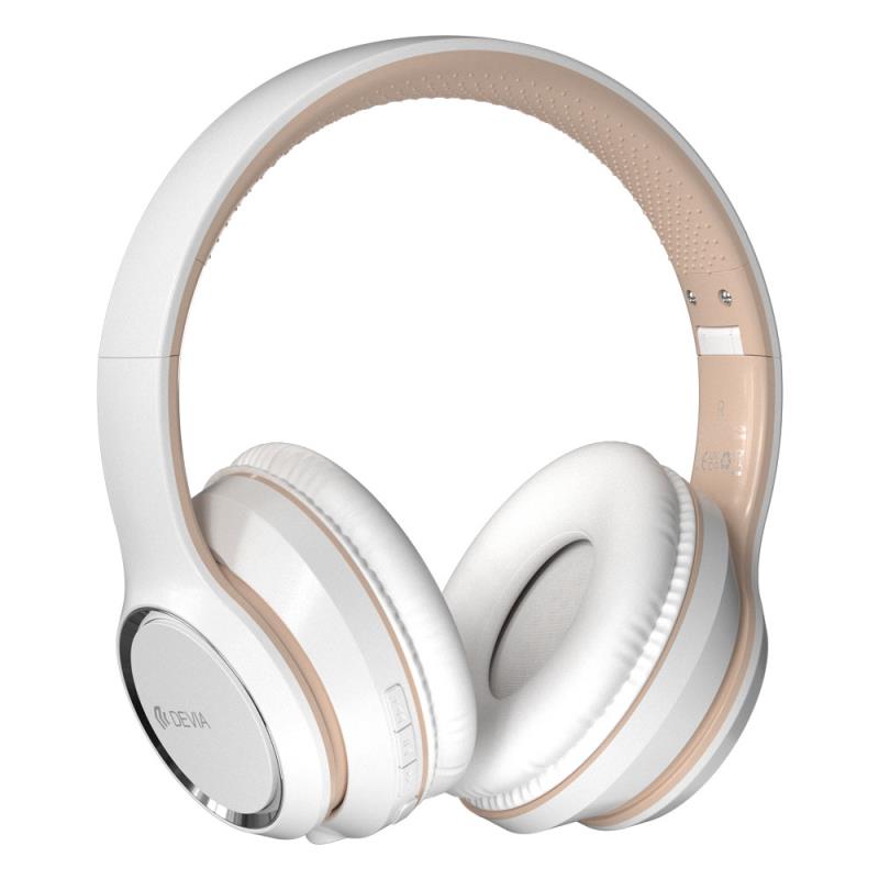 Ασύρματα Ακουστικά Κεφαλής Devia EM039 Kintone Λευκό | Shopin.gr