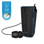 Στερεοφωνικό Ακουστικό Bluetooth iPro RH219s Retractable με Δόνηση Μαύρο-Μπλε | Shopin.gr