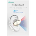 True Wireless Ακουστικά Bluetooth Devia EM406 OWS Lite1 Μπεζ | Shopin.gr