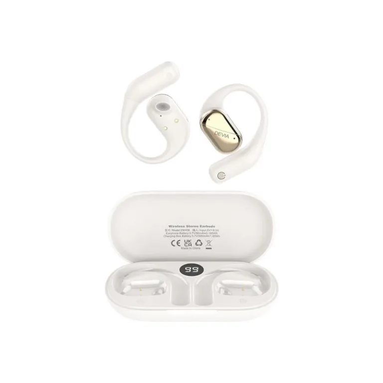 True Wireless Ακουστικά Bluetooth Devia EM406 OWS Lite1 Μπεζ | Shopin.gr
