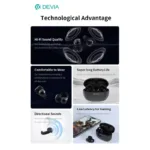 True Wireless Ακουστικά Bluetooth Devia EM402 OWS Pro2 Clip-On Μωβ | Shopin.gr