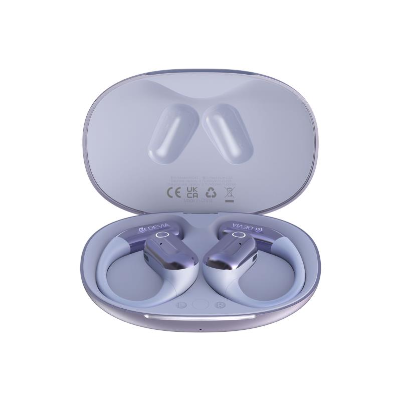 True Wireless Ακουστικά Bluetooth Devia EM043 OWS Ultra1 Open Μωβ | Shopin.gr
