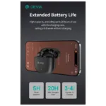 True Wireless Ακουστικά Bluetooth Devia EM404 Lite1 Μαύρο | Shopin.gr