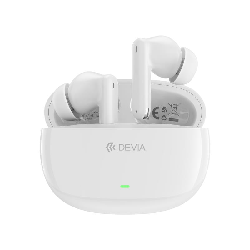 True Wireless Ακουστικά Bluetooth Devia EM420 Lite2  Λευκό | Shopin.gr