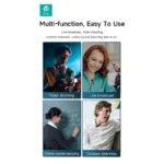 Ασύρματο Μικρόφωνο Devia AP004 με Δέκτη USB C & Κλιπ Kintone Μαύρο | Shopin.gr