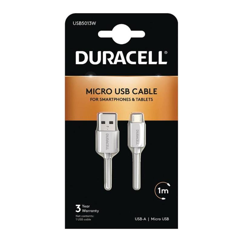 Καλώδιο Σύνδεσης USB 2.0 Duracell USB A σε Micro USB 10W 1m Λευκό Καλώδιο Σύνδεσης USB 2.0 Duracell USB A σε Micro USB 10W 1m Λευκό | Shopin.gr
