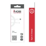 Καλώδιο Σύνδεσης USB 2.0 inos USB A σε Micro USB 10W 2m Λευκό | Shopin.gr