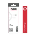 Καλώδιο Σύνδεσης USB 2.0 inos USB A σε Micro USB 10W 1m Λευκό | Shopin.gr