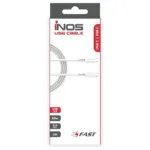 Καλώδιο Σύνδεσης USB 3.0 inos USB C σε USB C 60W 2m Λευκό | Shopin.gr