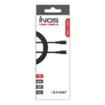 Καλώδιο Σύνδεσης USB 3.0 inos USB C σε USB C 60W 2m Μαύρο | Shopin.gr