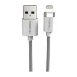 Καλώδιο Σύνδεσης USB 2.0 Duracell Braided Kevlar USB A σε MFI Lightning 12W 1m Λευκό | Shopin.gr