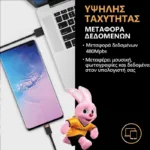 Καλώδιο Σύνδεσης USB 2.0 Duracell Braided Kevlar USB A σε MFI Lightning 15W 2m Μαύρο | Shopin.gr