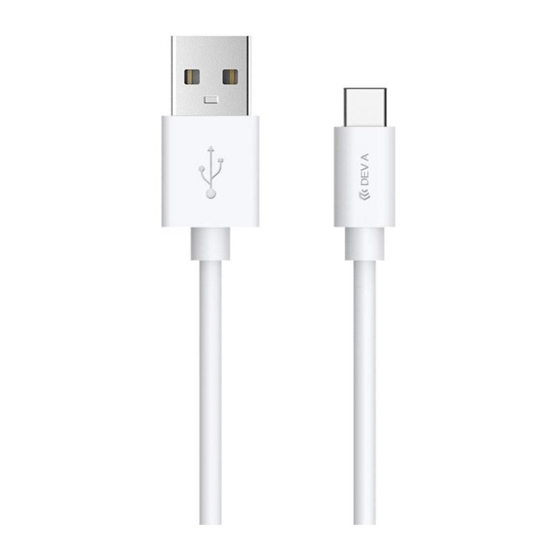 Καλώδιο Σύνδεσης USB 2.0 Devia EC066 USB A σε USB C 10.5W 2m Smart Λευκό | Shopin.gr