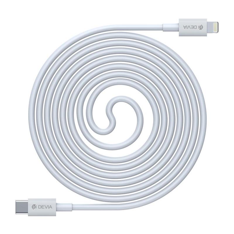 Καλώδιο Σύνδεσης USB 2.0 Devia EC146 USB C σε Lightning PD 20W 1m Smart Λευκό | Shopin.gr