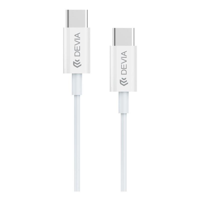 Καλώδιο Σύνδεσης USB 2.0 Devia EC042 USB C σε USB C PD 60W 1.2m Smart Λευκό | Shopin.gr