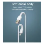 Καλώδιο Σύνδεσης USB 2.0 Devia EC406 V2 USB A σε Lightning 10.5W 1m Kintone Λευκό | Shopin.gr