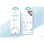 Καλώδιο Σύνδεσης USB 2.0 3 σε 1 Devia EC141 USB A σε micro USB & USB C & Lightning 15W 1.2m Smart Λευκό | Shopin.gr