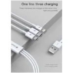 Καλώδιο Σύνδεσης USB 2.0 3 σε 1 Devia EC141 USB A σε micro USB & USB C & Lightning 15W 1.2m Smart Λευκό | Shopin.gr