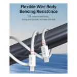 Καλώδιο Σύνδεσης USB 2.0 Devia EC317 USB C σε USB C PD 100W 1.5m Smart Λευκό | Shopin.gr