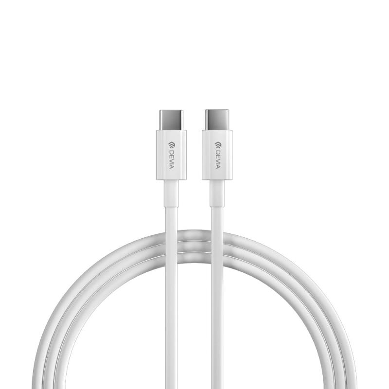 Καλώδιο Σύνδεσης USB 2.0 Devia EC042 USB C σε USB C PD 60W 2m Smart Λευκό | Shopin.gr