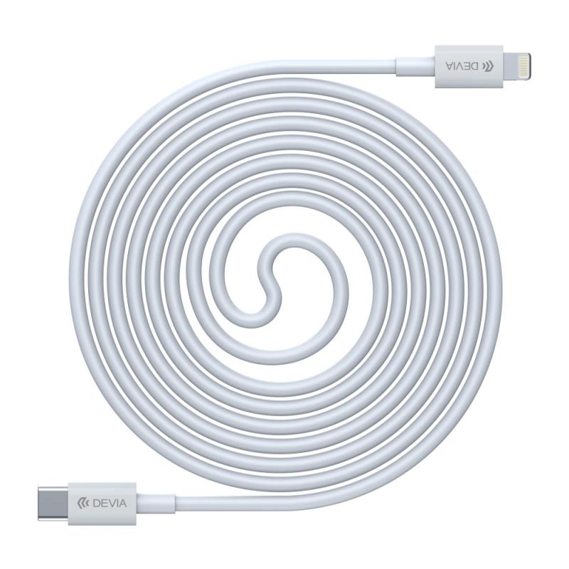 Καλώδιο Σύνδεσης USB 2.0 Devia EC146 USB C σε Lightning PD 27W 2m Smart Λευκό | Shopin.gr