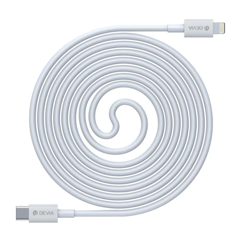Καλώδιο Σύνδεσης USB 2.0 Devia EC146 USB C σε Lightning PD 27W 2m Smart Λευκό | Shopin.gr