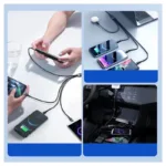 Καλώδιο Σύνδεσης USB 2.0 4 σε 1 Joyroom Braided S-1T4018A18 USB A σε micro USB & USB C & 2xLightning 17.5W 1.2m Μαύρο | Shopin.gr