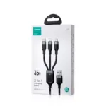 Καλώδιο Σύνδεσης USB 2.0 3 σε 1 Joyroom Braided S-1T3018A18 USB A σε micro USB & USB C & Lightning 10W 0.30m Μαύρο | Shopin.gr