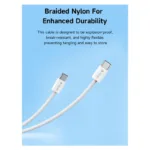 Καλώδιο Σύνδεσης USB 2.0 Devia EC325 Braided USB C σε USB C PD 60W 1m Smart Λευκό | Shopin.gr