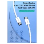 Καλώδιο Σύνδεσης USB 2.0 Devia EC325 Braided USB C σε USB C PD 60W 1m Smart Λευκό | Shopin.gr