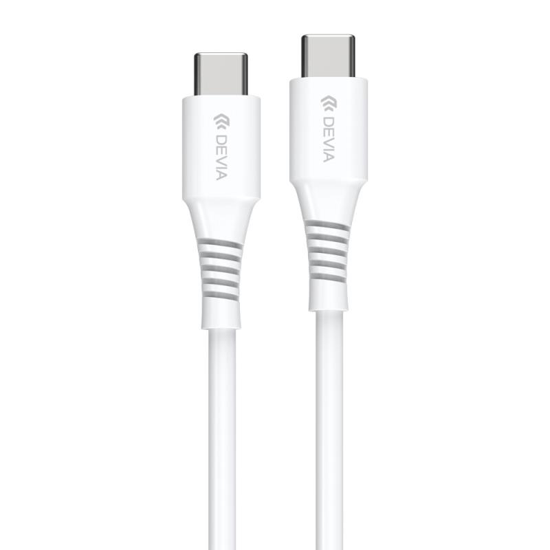Καλώδιο Σύνδεσης USB 2.0 Devia EC636 USB C σε USB C PD 60W 1m GRS Λευκό | Shopin.gr