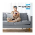 Καλώδιο Σύνδεσης USB 2.0 Choetech XCC-1015 USB C σε USB C PD 60W 2m Μαύρο | Shopin.gr